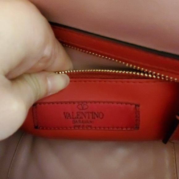 Spike bag Valentino pink lambskin - Picture 7 of 8
